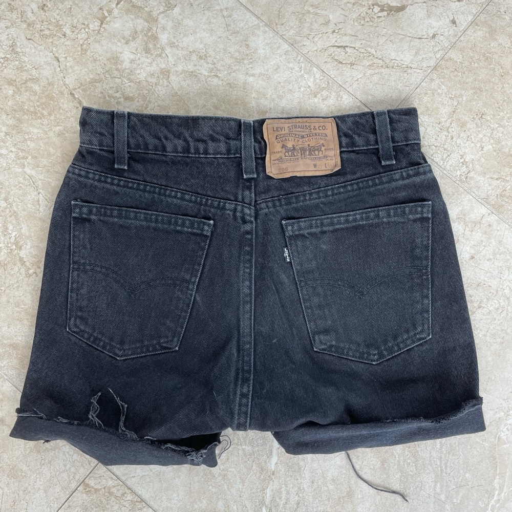 Levi’s black jean shorts 505